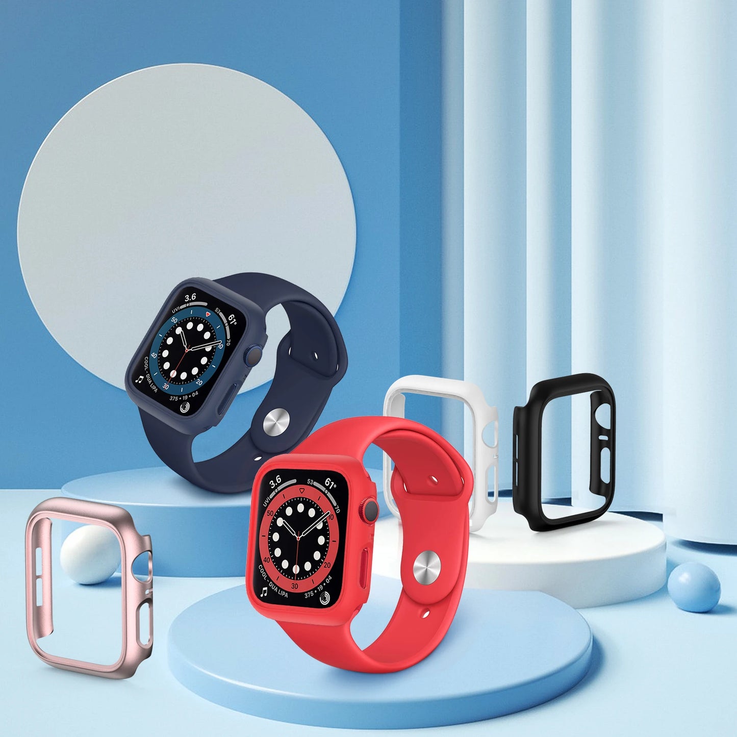 High Quality Case for Apple Watch 45mm 41mm 38mm 42mm 40mm 44mm, Hard Bumper Protection Frame for iWatch SE 9 8 7 6 5 4 3 2 1