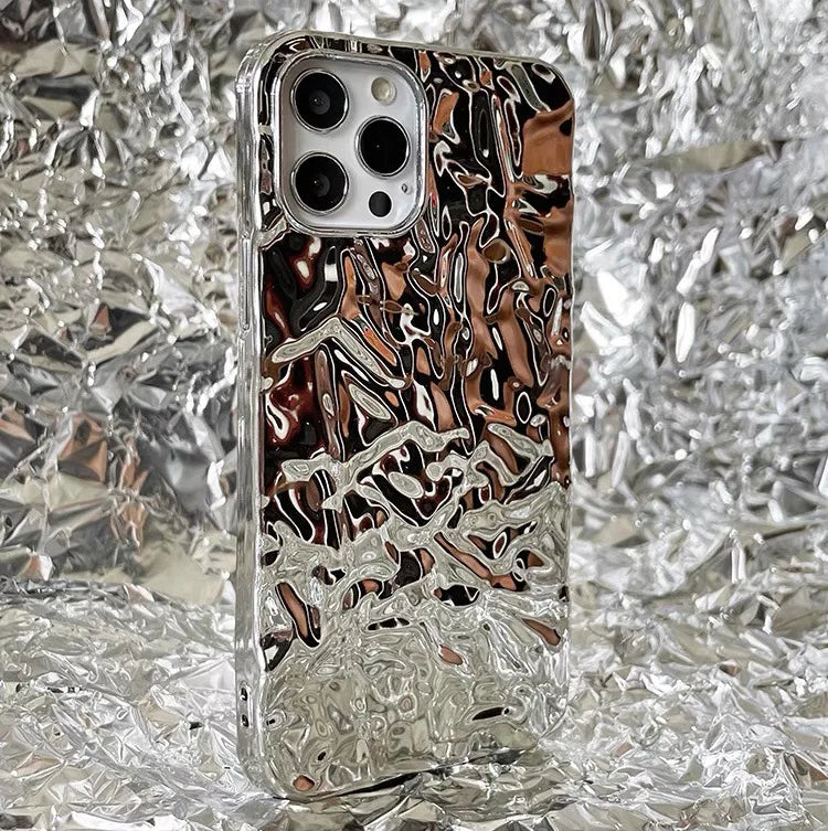 Luxury Silver Tin Foil Case For iPhone