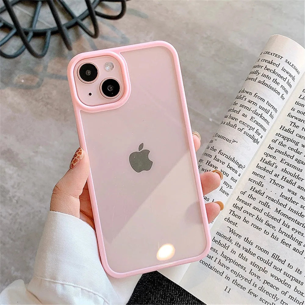 Premium Candy Phone Case, Shockproof Silicone Bumper Phone Case For iPhone, Transparent Material