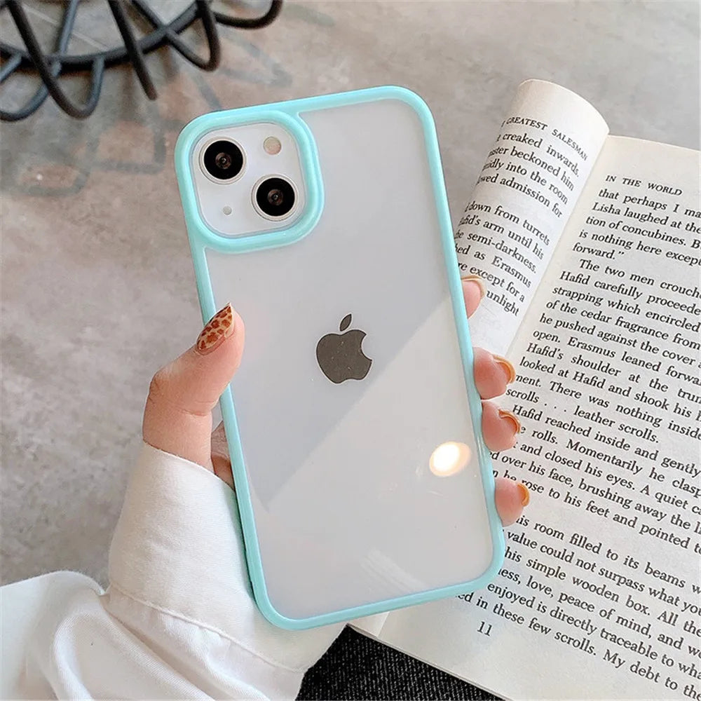 Premium Candy Phone Case, Shockproof Silicone Bumper Phone Case For iPhone, Transparent Material