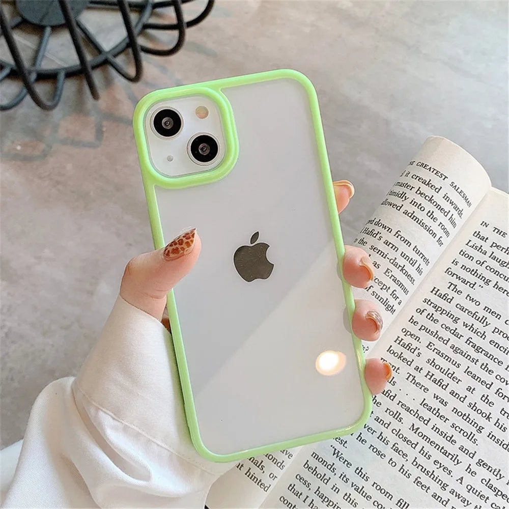 Premium Candy Phone Case, Shockproof Silicone Bumper Phone Case For iPhone, Transparent Material