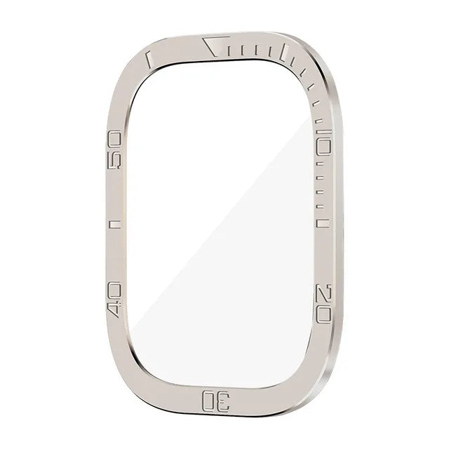Screen Protector For Apple Watch Ultra, 49mm, Metal Case Accessories Cover Frame +Tempered Glass For iWatch Ultra 2 49mm
