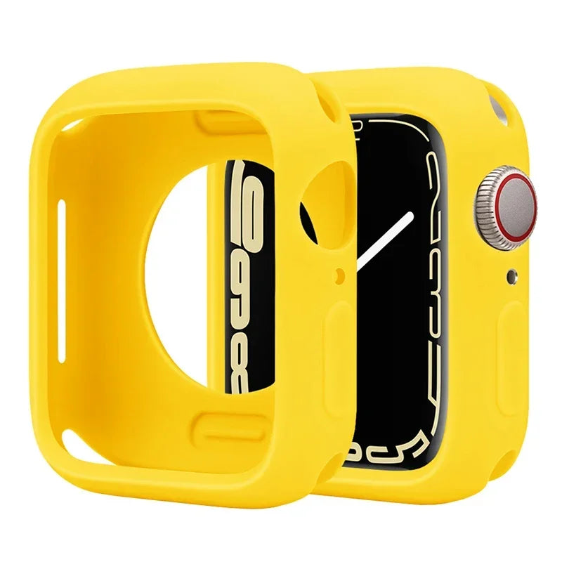 Premium Soft Silicone Case for Apple Watch 9 8 7 6 5, Series 44mm 40mm 41mm.