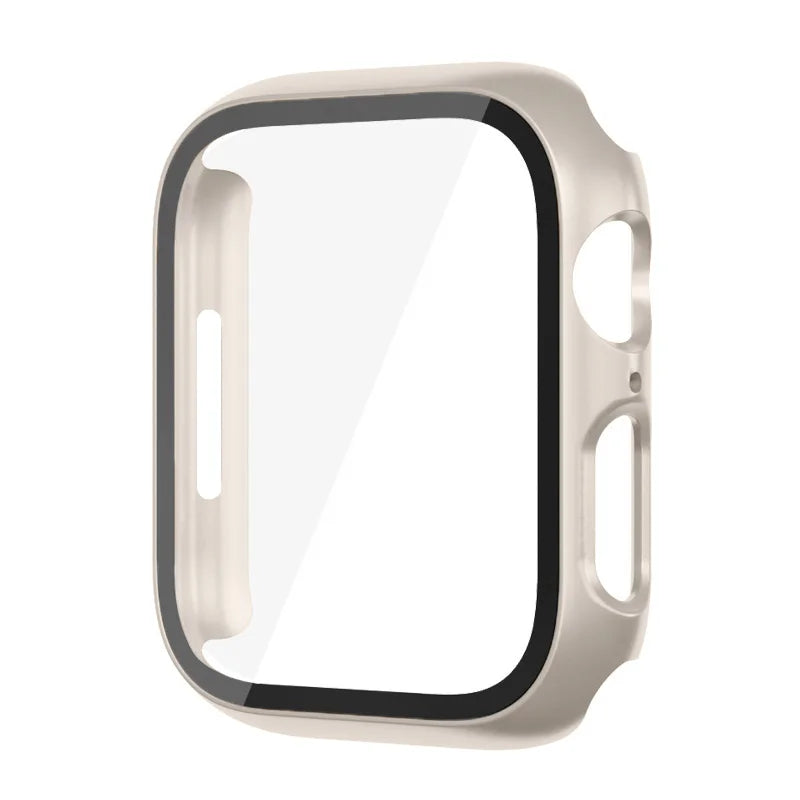 High Quality Glass and Case For Apple Watch, 45mm 44mm 41mm 40mm, Screen Protector Cover, Series 3/4/5/6/SE/7/8