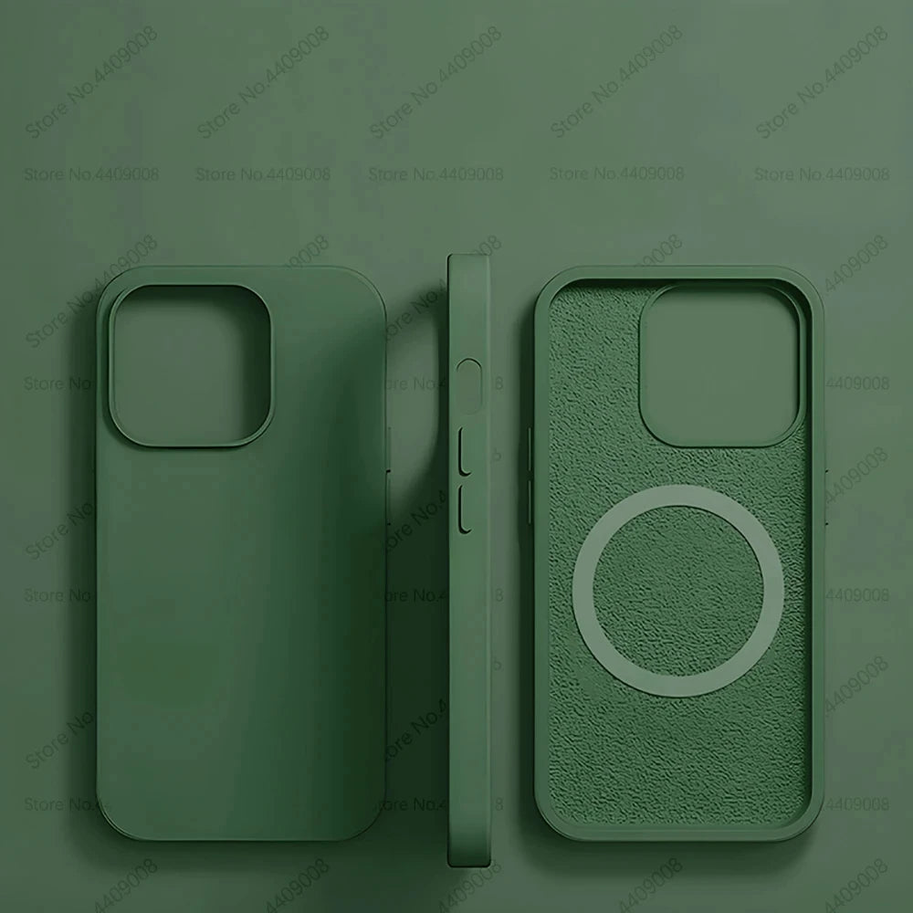 High quality phone Case For iPhone 15 14 13 12 11 Pro Max with Wireless Charging, Silicone and High Quality Protection Material