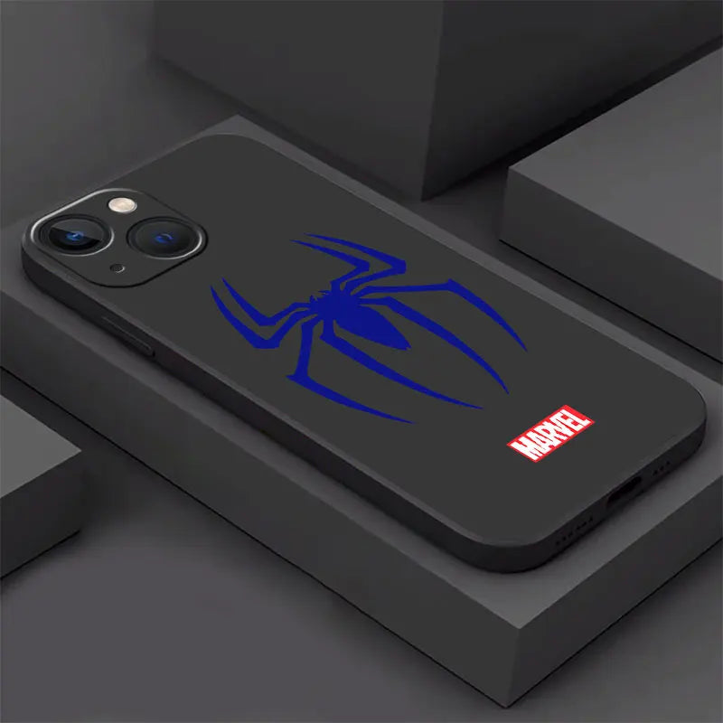 High Quality Silicone iPhone Case, Anti-scratch and Shock-proof Resistant Phone Case, Spider Design iPhone Case