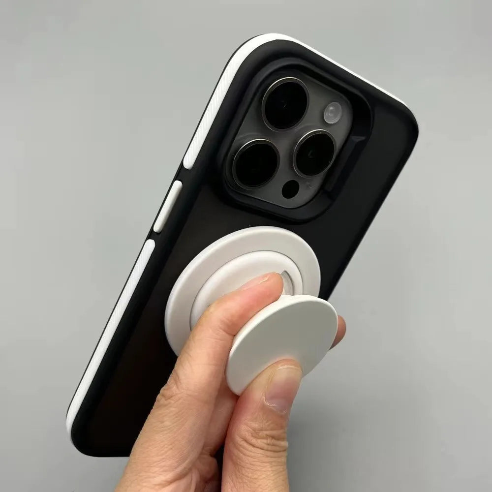 Luxury Magnetic and Magsafe Phone Case for iPhone, Translucent Material, Shockproof Case, Wireless and Magnetic Charging