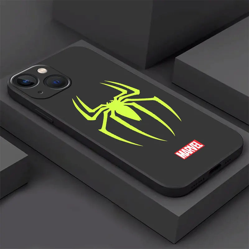 High Quality Silicone iPhone Case, Anti-scratch and Shock-proof Resistant Phone Case, Spider Design iPhone Case