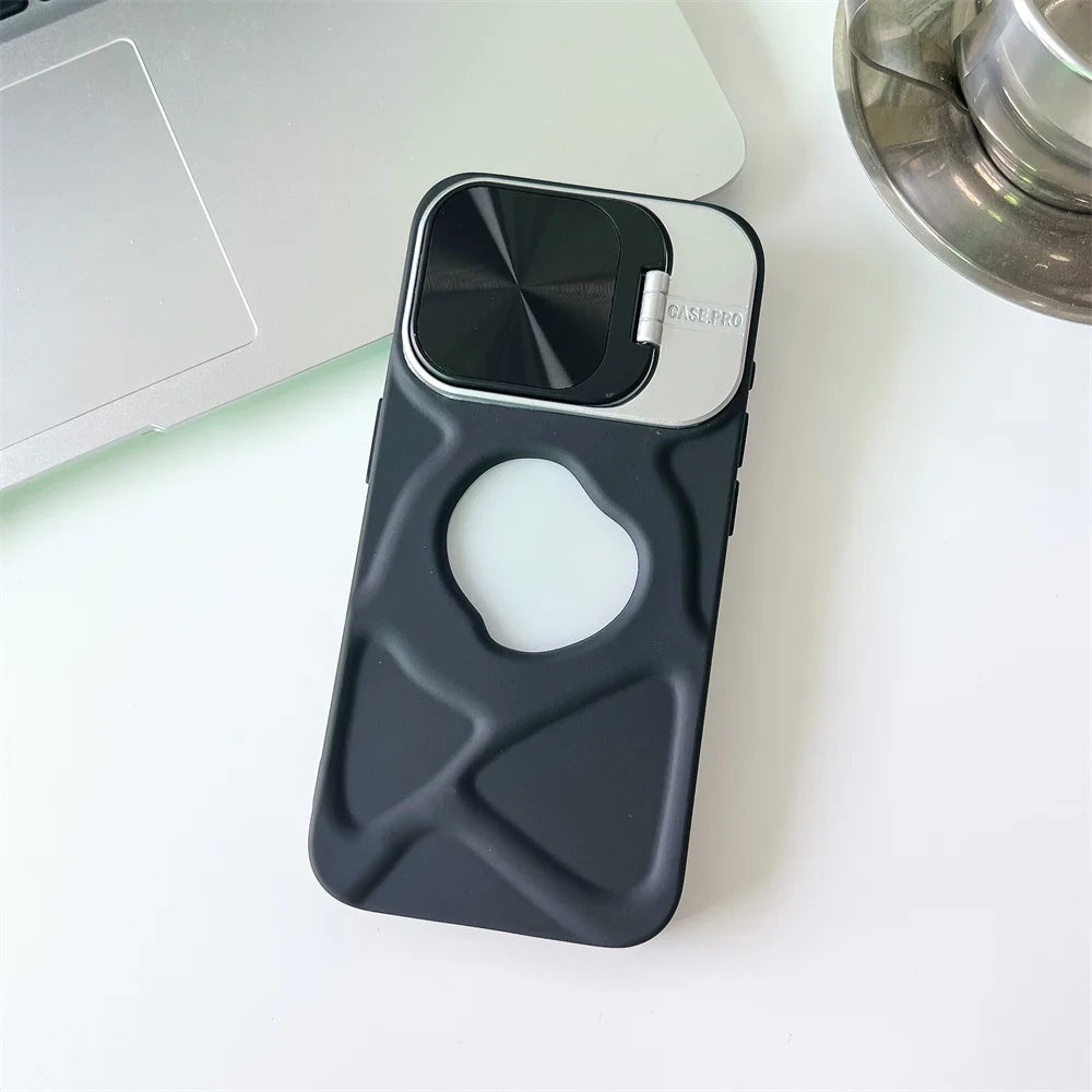 Premium Silicone Case, Magnetic Case with Camera Lens Protection Stand, MagSafe Charging and Unique Design