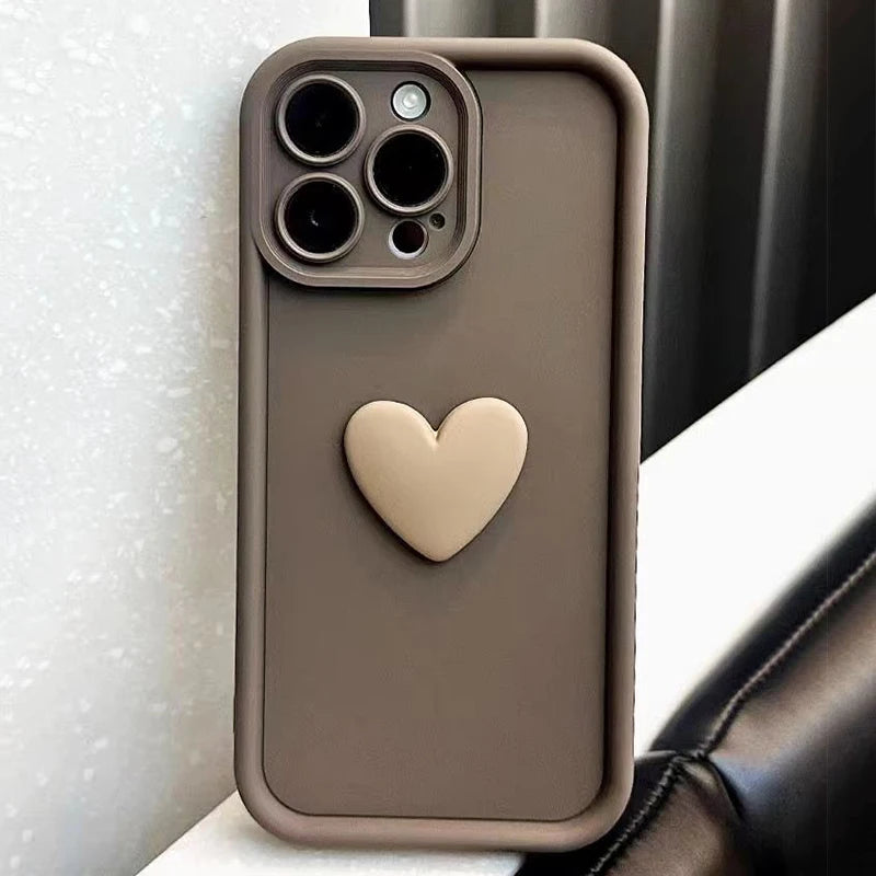 Heart Silicone Case For iPhone