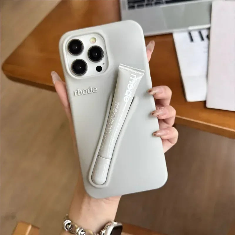 High Quality Silicone Case With Lipstick Portable Holder, Unique Design and Shock-proof Resistant Material