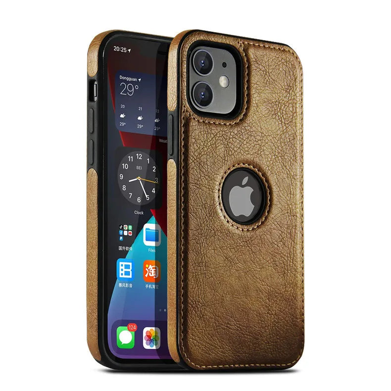 Premium Ultra Thin Leather Phone Case For iPhone, Shockproof Resistant, Soft Back Cover, Premium Leather, Slim Shape