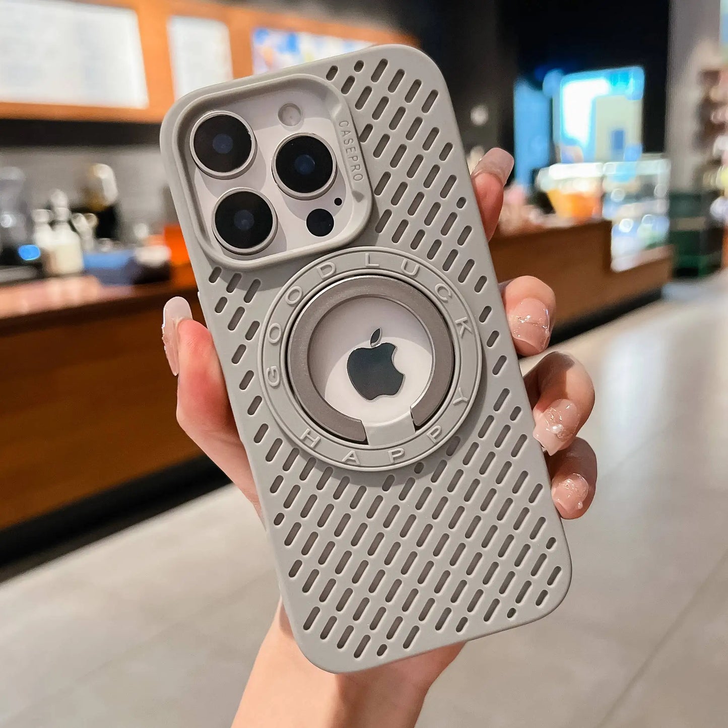 High Quality iPhone Case, Magnetic Bracket, Soft Material, All Around Protection