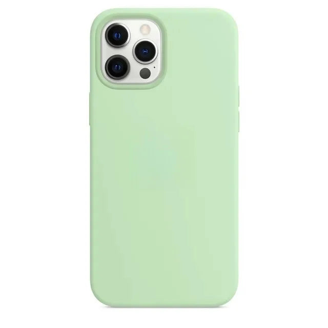 Luxury Silicone Case for iPhone, Full Logo Cover, Unique Colors, All Around Protection Phone Case