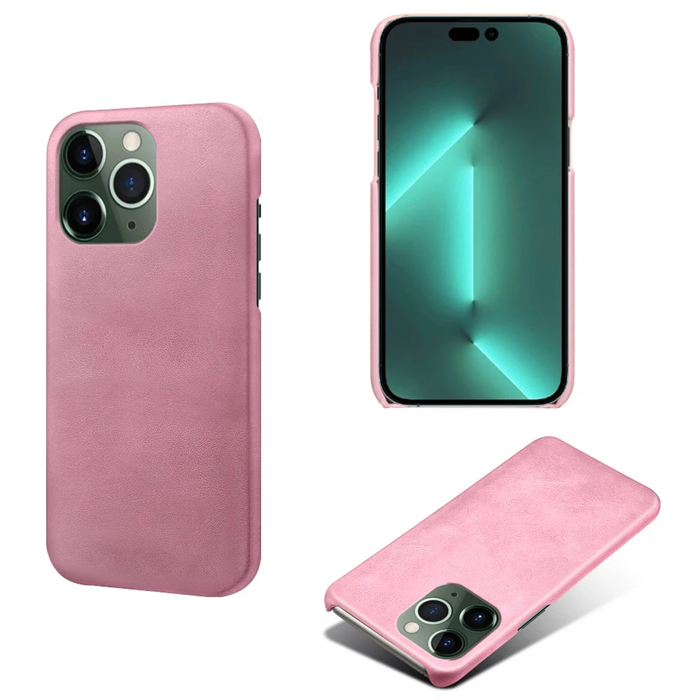 Luxury Slim Leather for iPhone, Soft Material, Shockproof Resistant Phone Case, All Around Protection Case