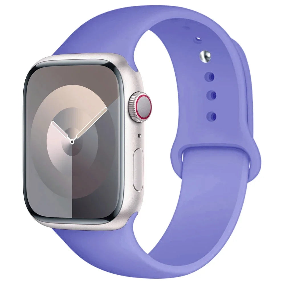 High Quality Silicone Strap For Apple Watch, 44mm 45mm 40mm 41mm 42-38mm 45 mm and series 8 7 6 5 4 3 SE 9 Ultra 2 49mm