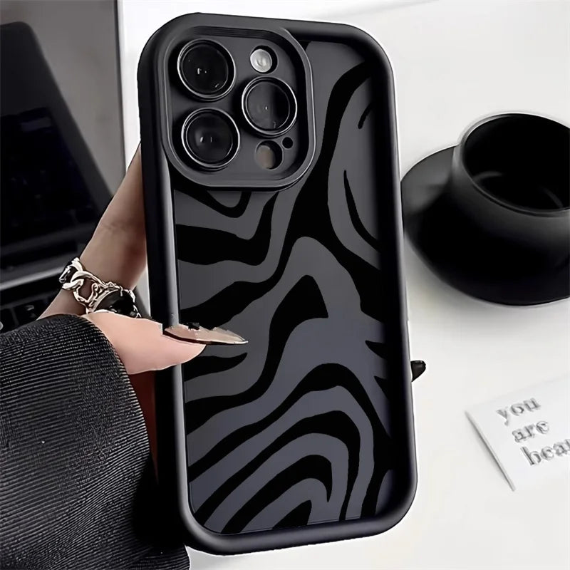 High Quality Leopard Print Phone Case For iPhone, Matte Silicone Soft Cover, Anti-Scratch and Anti-fingerprint case.