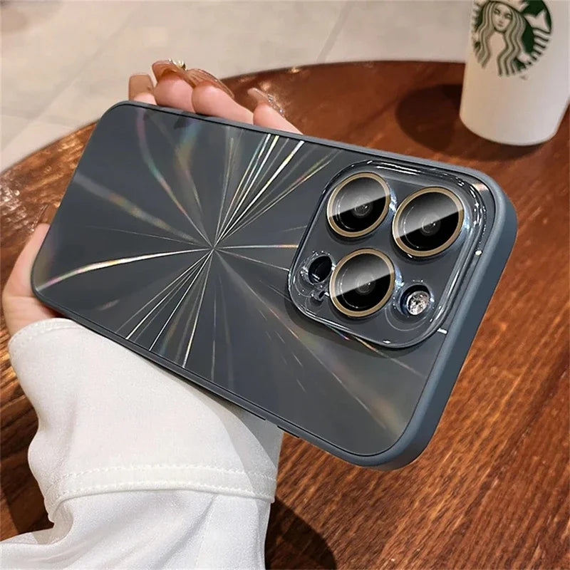 Luxury Laser Pattern Phone Case For iPhone, Shockproof Resistant, Bumper Case Cover