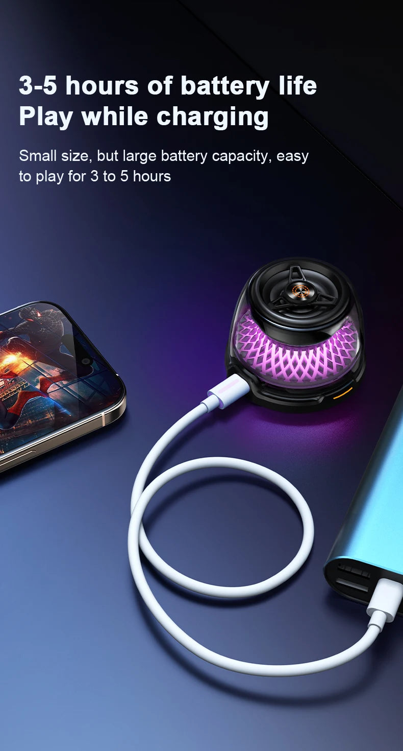 Premium Wireless Charger for iPhone with Colorful LED, Bluetooth Speaker, Portable and Fast Charging, Magnetic Wireless Charging for iPhone
