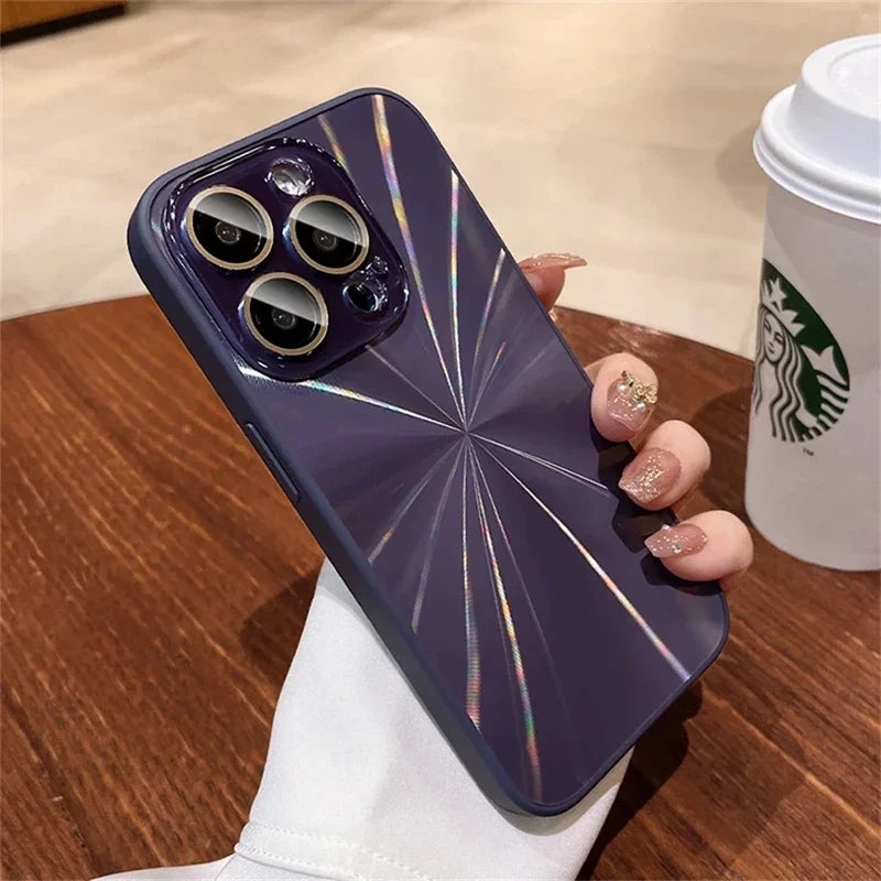 Luxury Laser Pattern Phone Case For iPhone, Shockproof Resistant, Bumper Case Cover