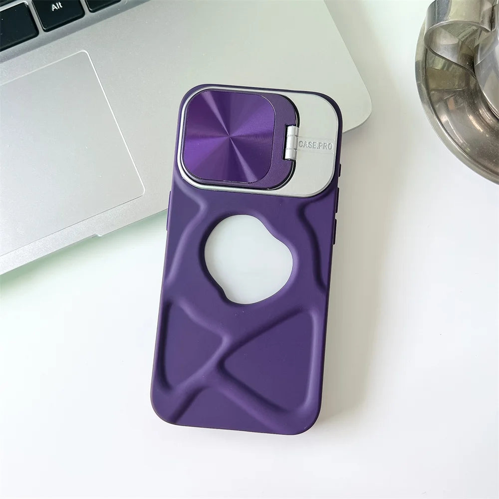 Premium Silicone Case, Magnetic Case with Camera Lens Protection Stand, MagSafe Charging and Unique Design