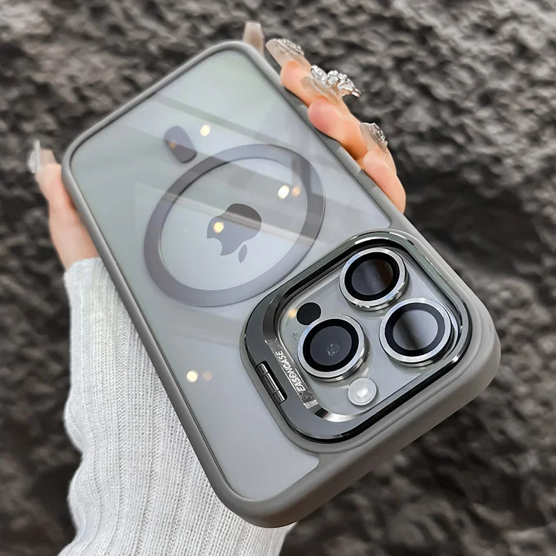 Luxury iPhone Case, Magnetic and Shockproof Phone Case For iPhone, Camera Lens Protection, Full Back Cover