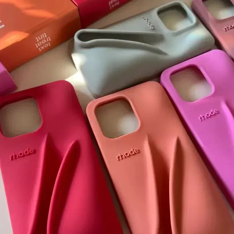 High Quality Soft Silicone Phone Case with Portable Lipstick Holder, Unique Design and Color, High Quality Cover and Premium Material