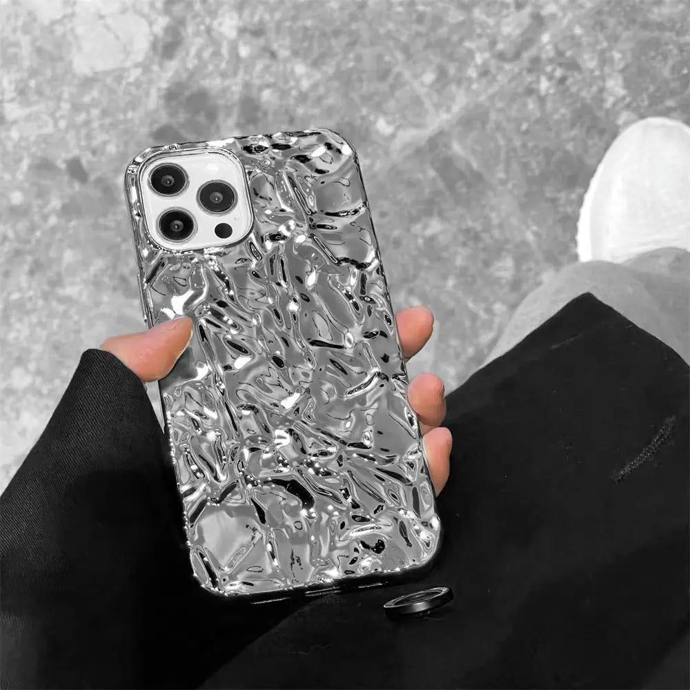 Luxury Silver Tin Foil Case For iPhone