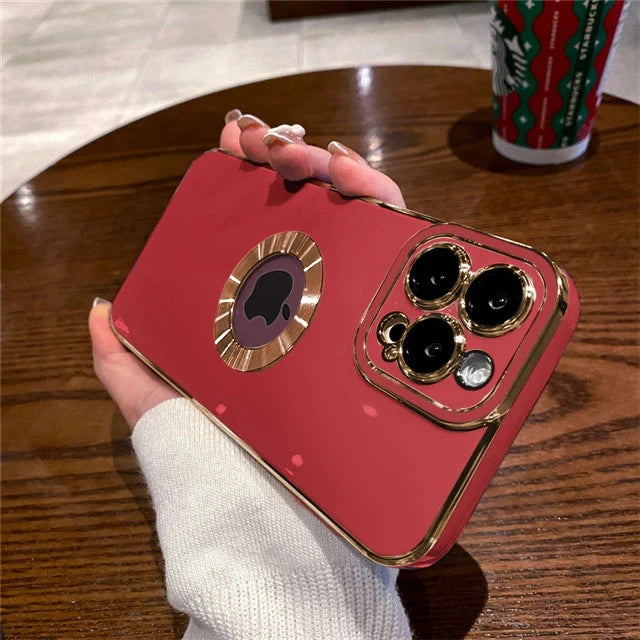 Luxury Silicone Case, Shockproof Resistant Phone Cases For iPhone, Soft Cover, Camera Lens Protection