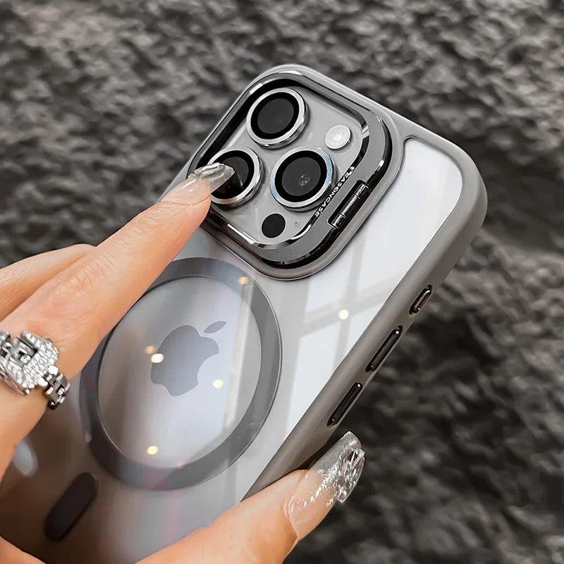 Luxury iPhone Case, Magnetic and Shockproof Phone Case For iPhone, Camera Lens Protection, Full Back Cover