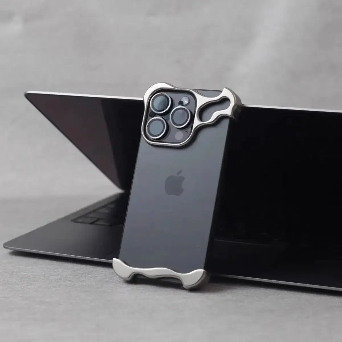 Luxury Aluminum Bumper Phone Case for iPhone with Camera Lens Film Protection, Metal Cover Case.