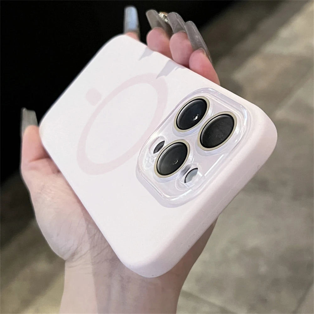 High Quality Silicone Phone Case, Magnetic and Wireless Charging Case For iPhone, For MagSafe Case, Shockproof Phone Cover, Camera Lens Protection