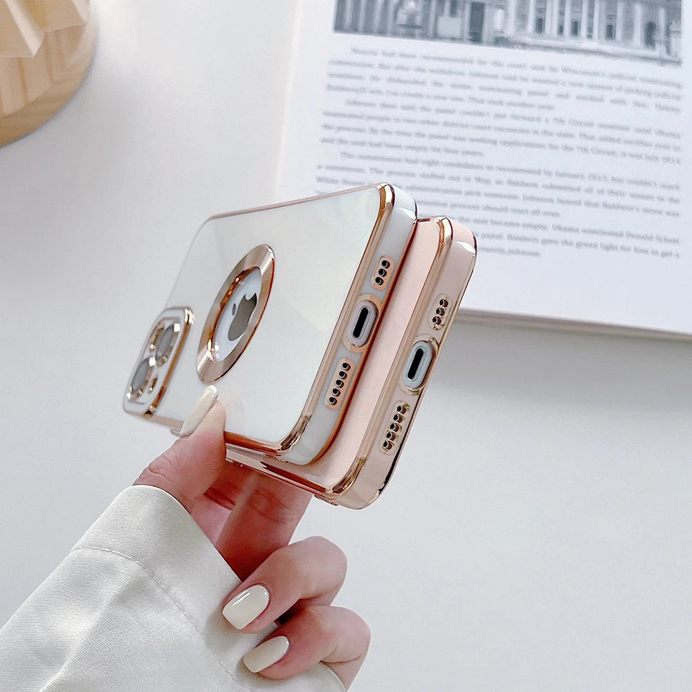 Luxury Silicone Case, Shockproof Resistant Phone Cases For iPhone, Soft Cover, Camera Lens Protection
