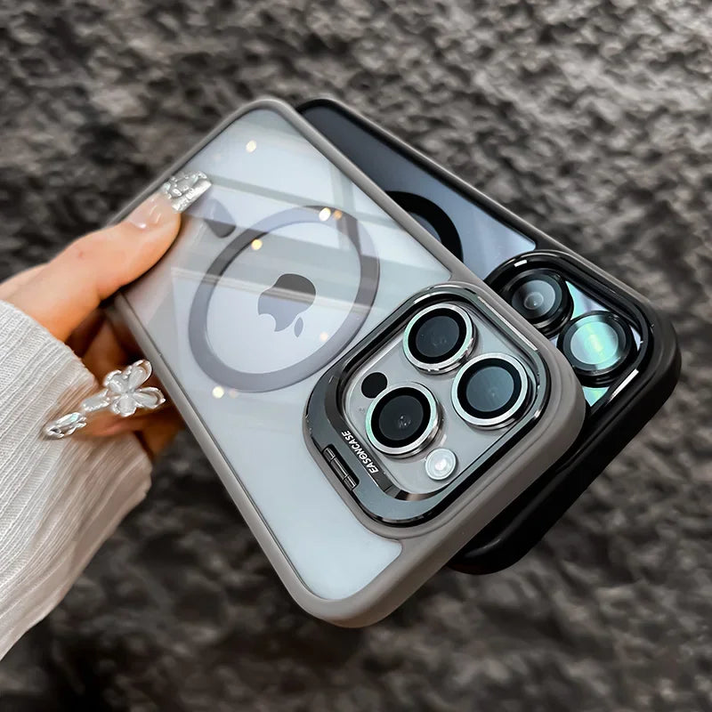 Luxury iPhone Case, Magnetic and Shockproof Phone Case For iPhone, Camera Lens Protection, Full Back Cover