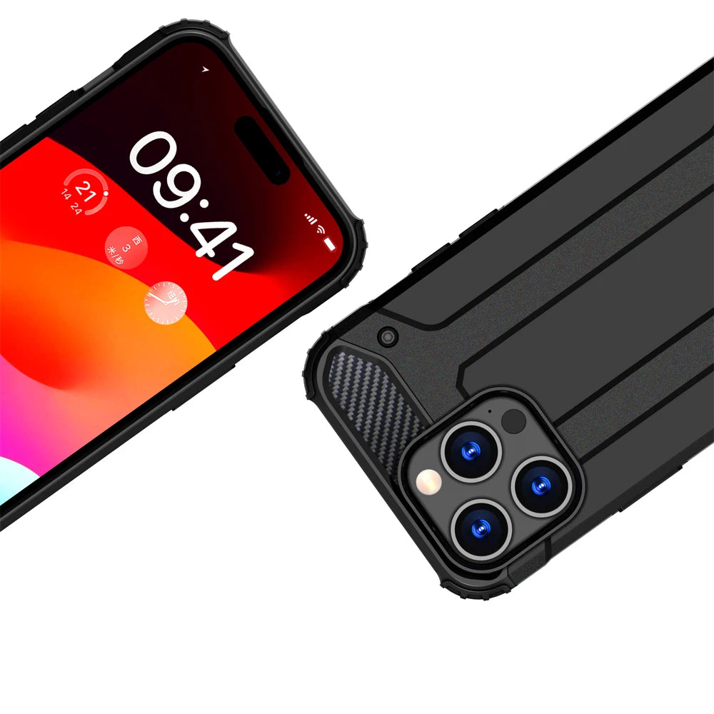 Military Armor Case For iPhone, Shockproof Protection Back Cover, Anti-finger Print Phone Case