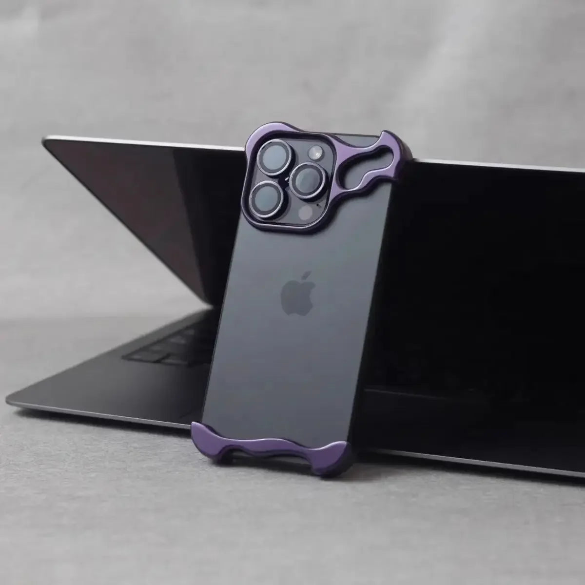 Luxury Aluminum Bumper Phone Case for iPhone with Camera Lens Film Protection, Metal Cover Case.