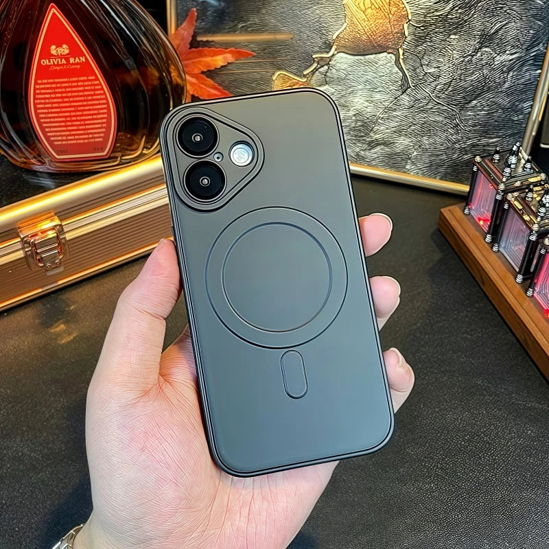 Premium Magnetic Silicone Phone Case For iPhone, Mag Safe Wireless Charging Case, Shockproof Resistant Case