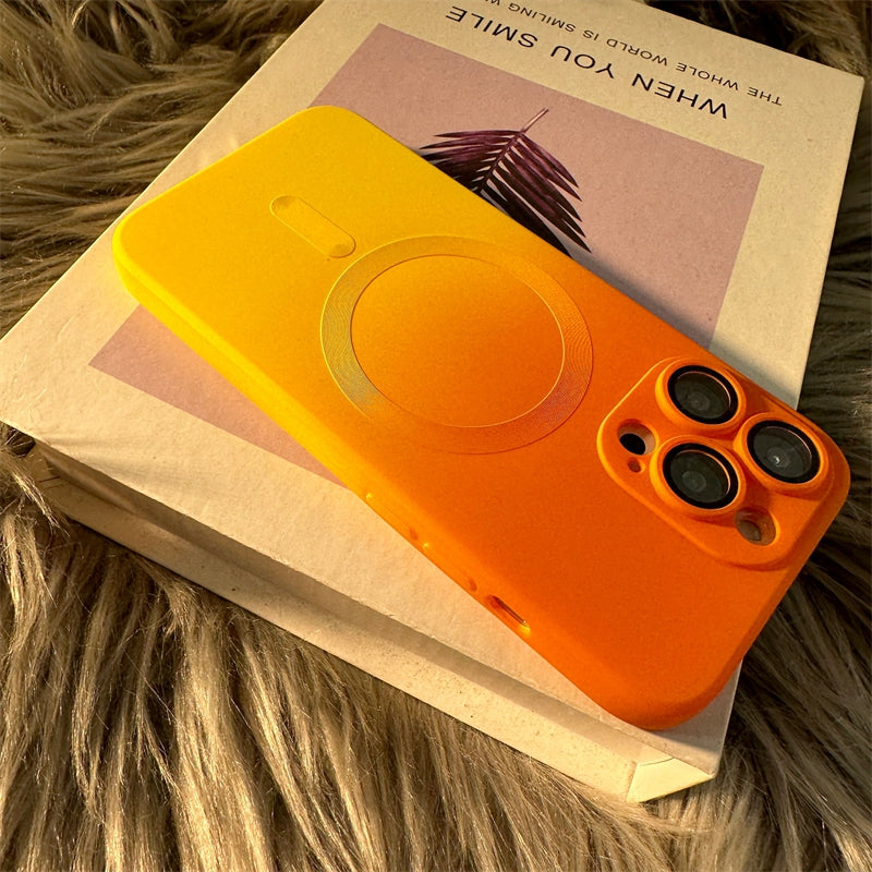 Luxury iPhone Case, MagSafe and Wireless Charging Phone Case For iPhone 11 12 13 14 Pro Max Plus, Soft and Magnetic Silicone Cover