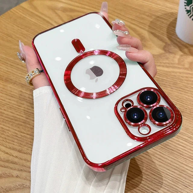 High Quality Silicone, Magnetic Case For MagSafe For iPhone, Clear and Soft Silicone, Wireless Charging Cover