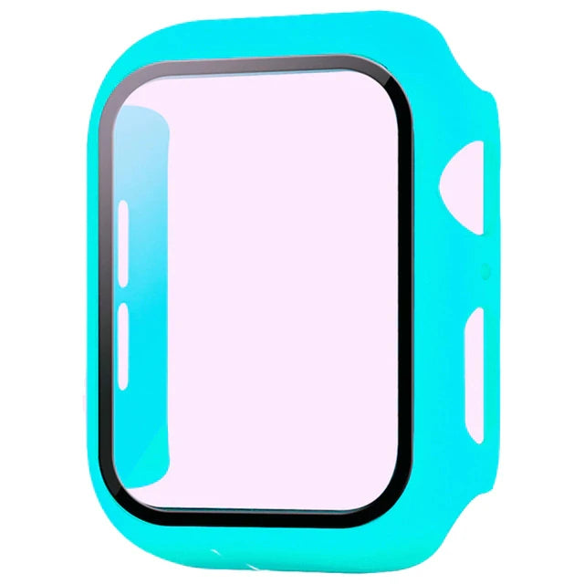 Premium Glass + Case For Apple Watch 8 7 6 SE 5 9 iWatch, Screen Protector for Apple watch, 44mm 45mm 41mm 40mm 42mm 38mm.