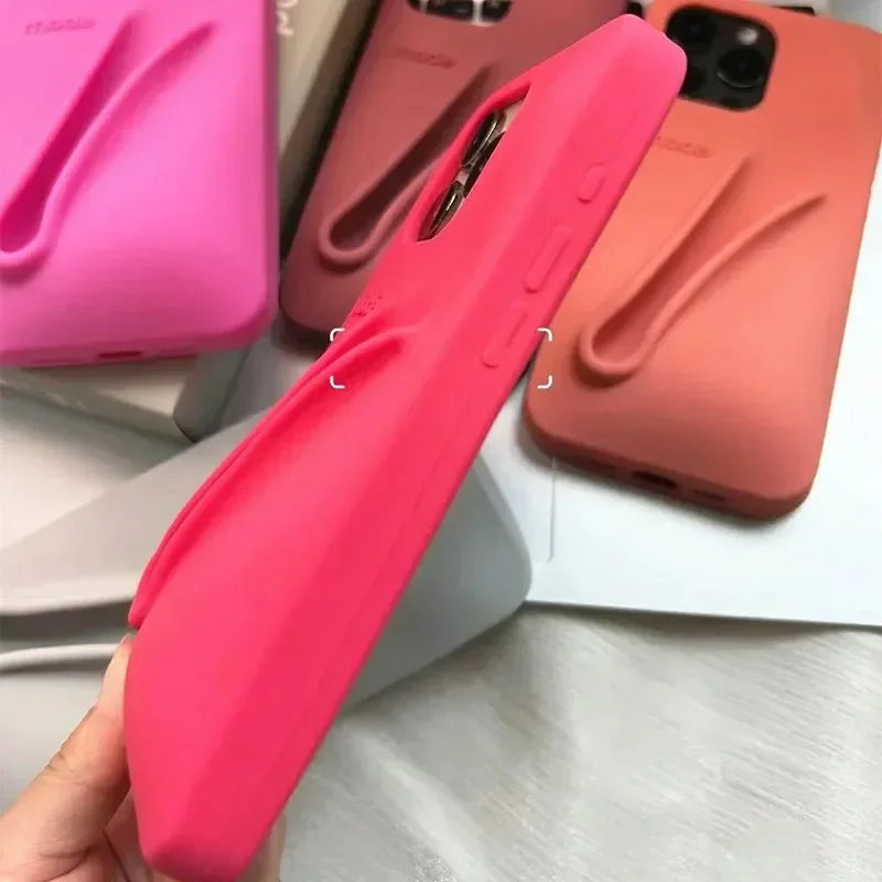 High Quality Soft Silicone Phone Case with Portable Lipstick Holder, Unique Design and Color, High Quality Cover and Premium Material