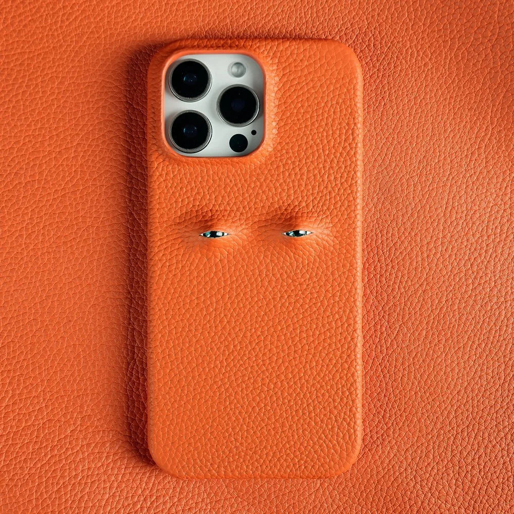 High Quality Leather for iPhone, Unique Eye Design, Full Back Cover Phone Case, Shock-proof Resistant and Anti-fingerprint Leather