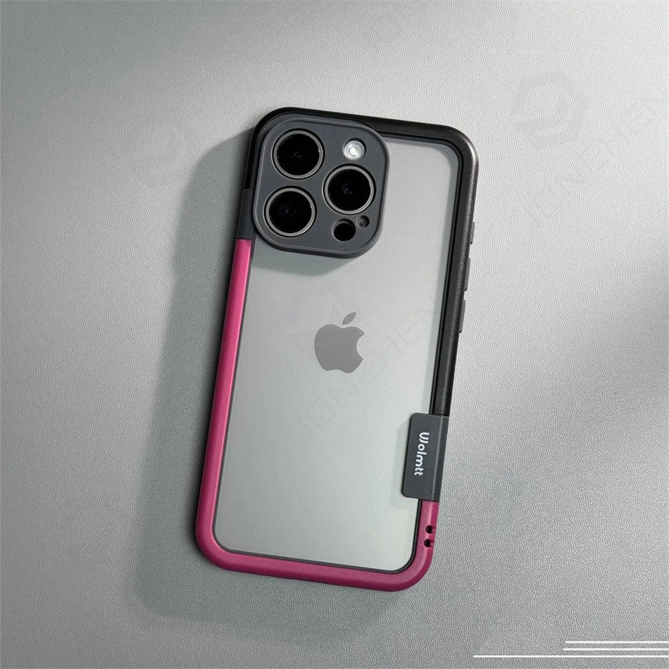 High Quality Dual Color Bumper Case For iPhone, Shockproof Case, Soft Silicone Frame and Camera Lens Protection