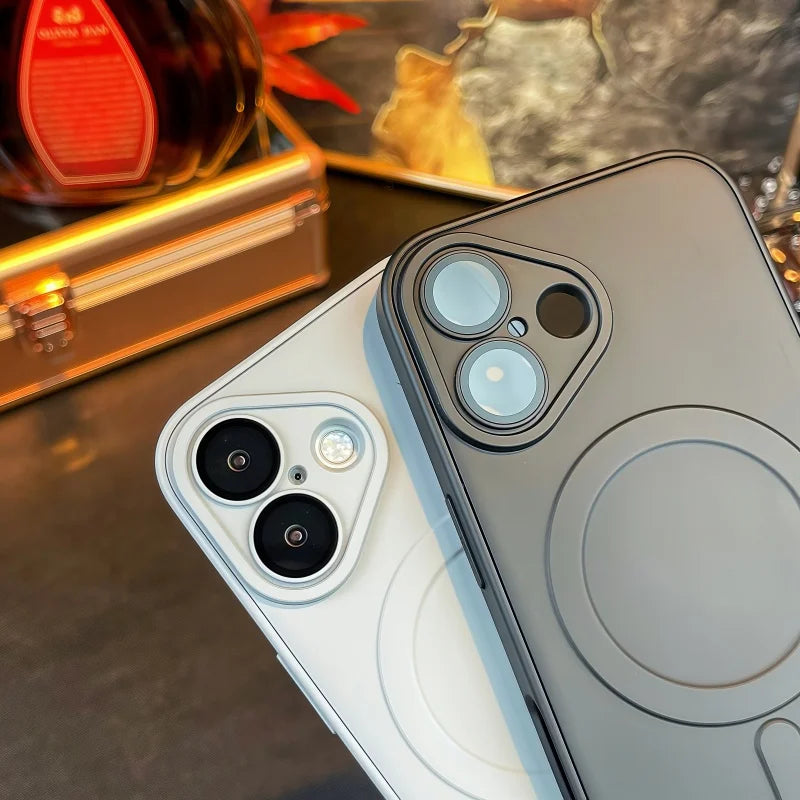 Premium Magnetic Silicone Phone Case For iPhone, Mag Safe Wireless Charging Case, Shockproof Resistant Case