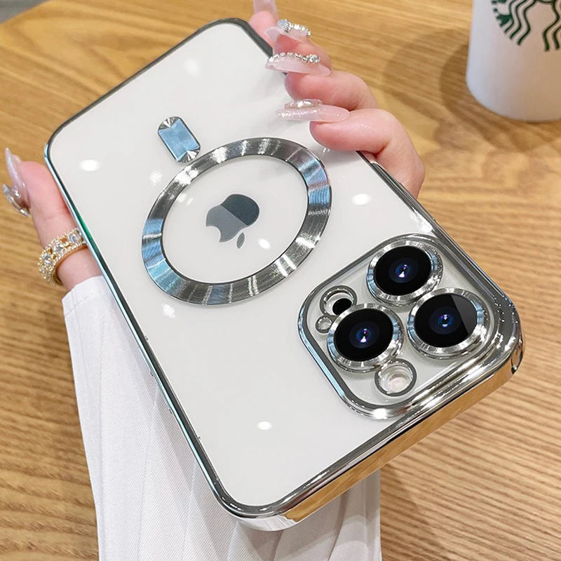 High Quality iPhone Case For iPhone 15 16 14 Plus 13 12 11 Pro Max, Camera Lens Protection For MagSafe Magnetic and Wireless Charging