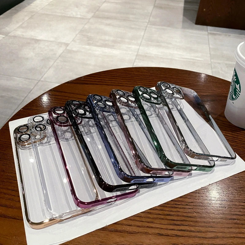 High Quality Transparent Silicone Case For iPhone, Shockproof and Dustproof, Camera Protection Case
