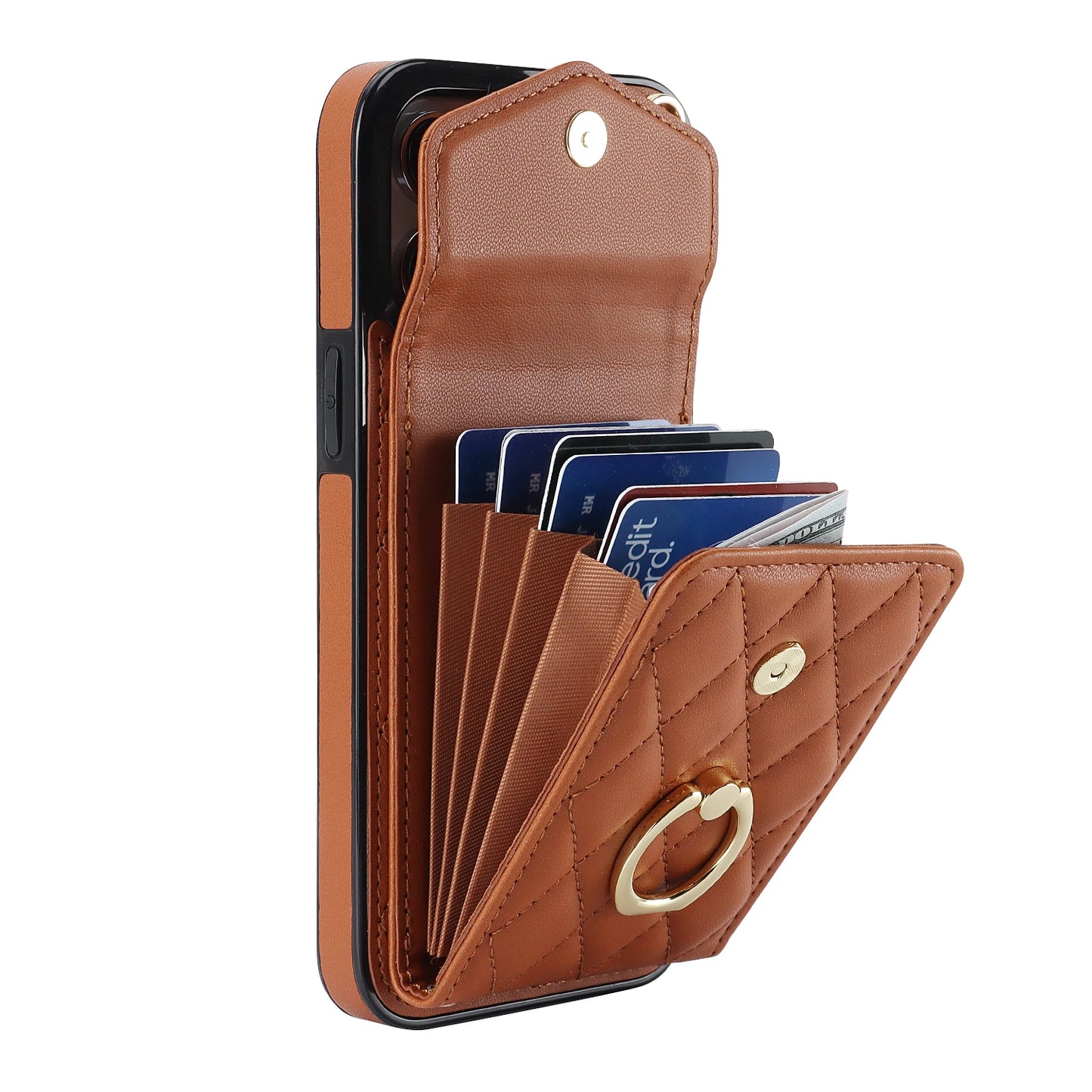 High Quality Crossbody Leather Case for iPhone with Wallet, Premium Leather, All Around Protection Phone Case.