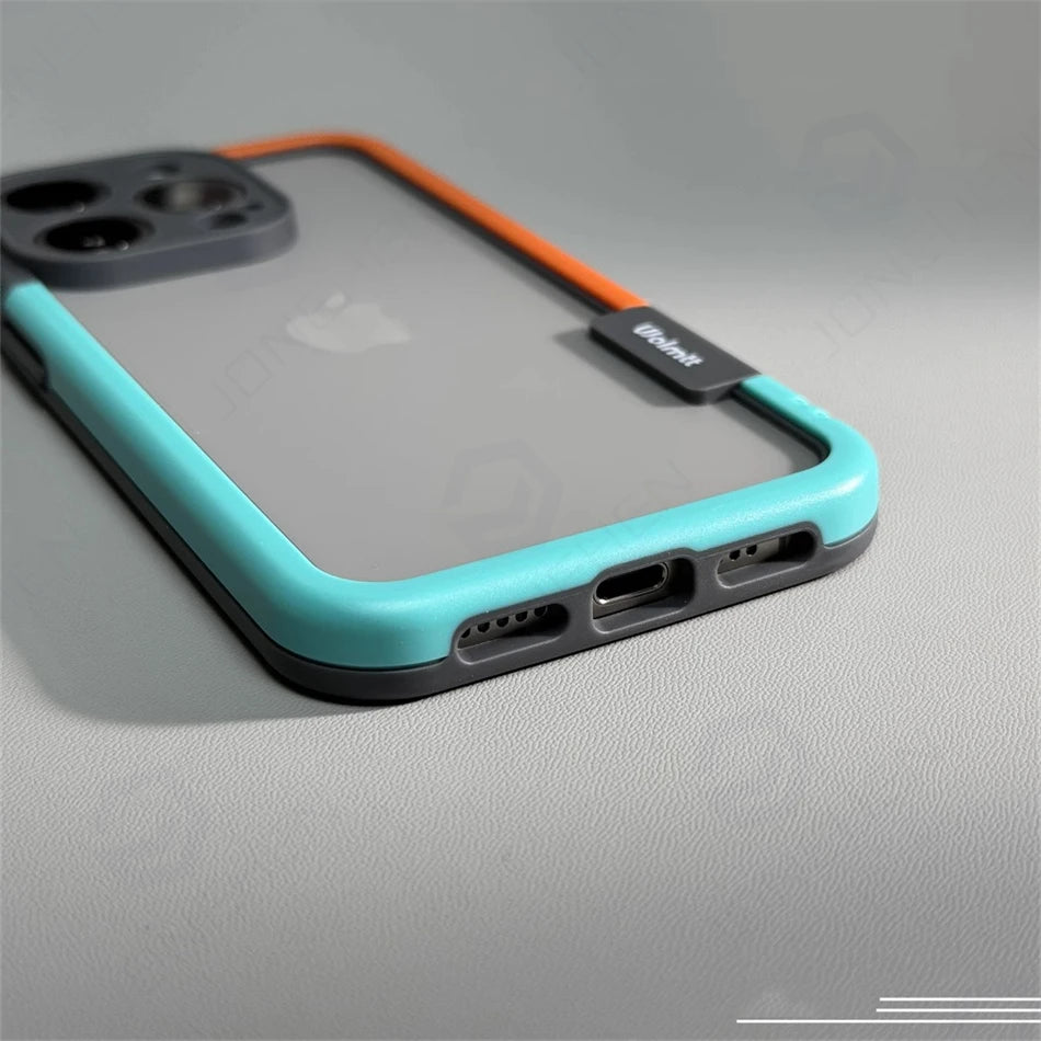 High Quality Dual Color Bumper Case For iPhone, Shockproof Case, Soft Silicone Frame and Camera Lens Protection