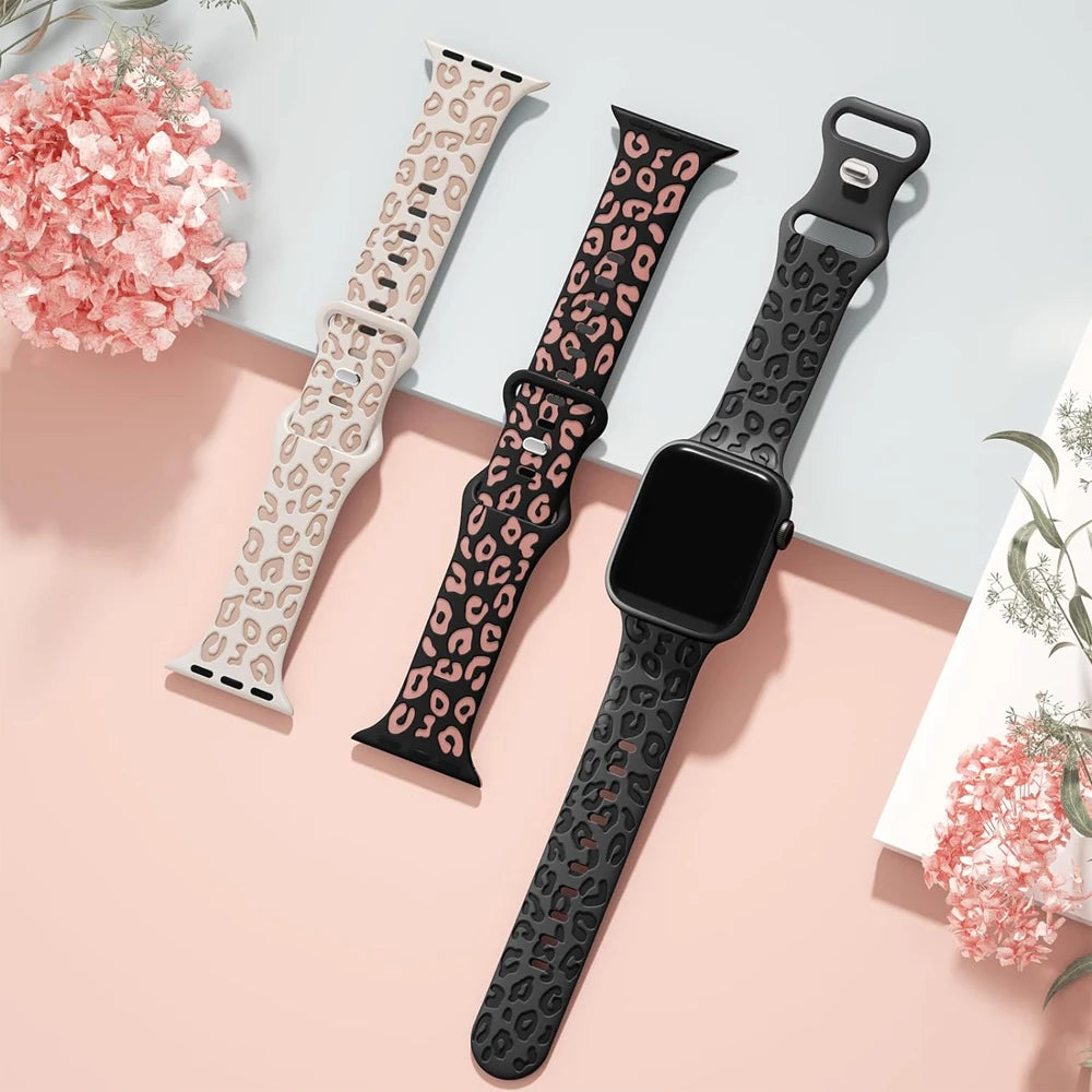 High Quality Strap For Apple Watch, 45mm 44mm 42mm 41mm 40mm 49mm 44 mm, Silicone Material, Compatible with Series 8 9 7 SE 6 5 4 3 Ultra 2