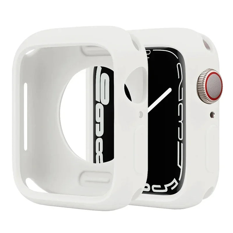 Premium Soft Silicone Case for Apple Watch 9 8 7 6 5, Series 44mm 40mm 41mm.